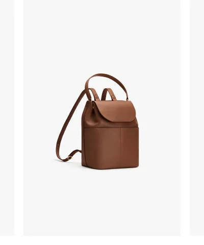Leather Backpack 13-Inch Dark Chestnut