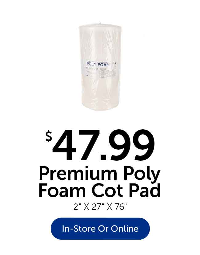 Poly Foam Cot Pad