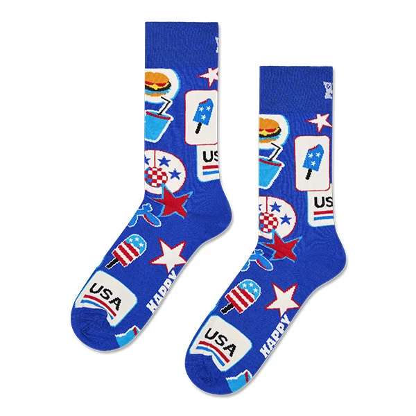 USA Stamp & Patch Sock