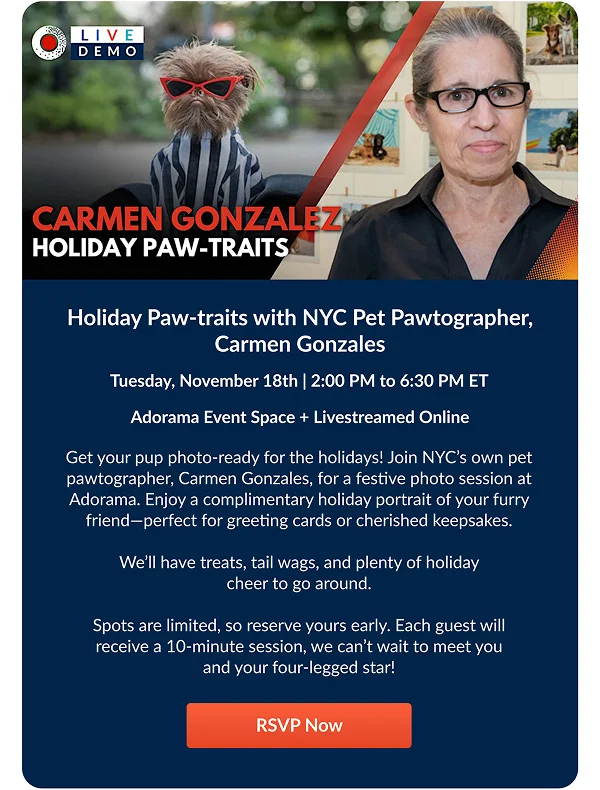 Holiday Paw-traits with NYC Pet Pawtographer, Carmen Gonzales