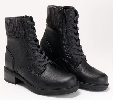 Clarks Collections Leather Lace-Up Ankle Boot - Hearth Sky
