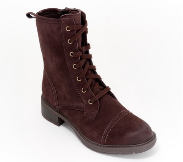 Clarks Collection Leather Lace-Up Ankle Boots - Hearth Maye