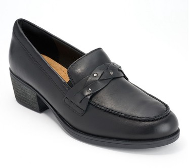 Clarks Collection Leather Heeled Loafers - Charlten Echo