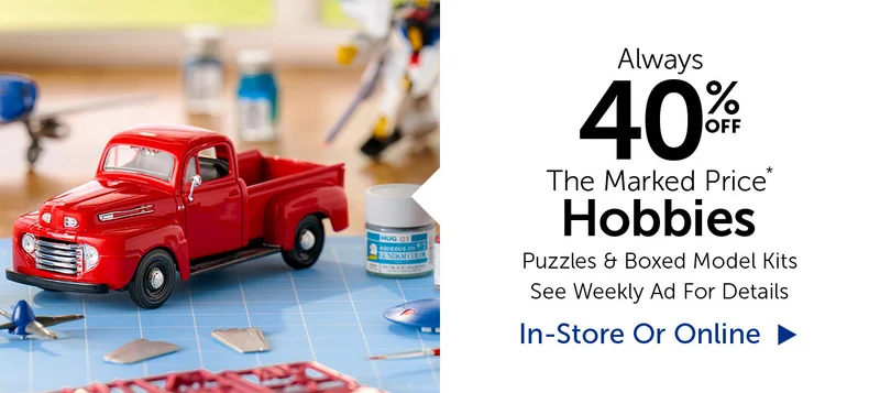 Always 40% Off The Marked Price - Hobbies - Select Categories