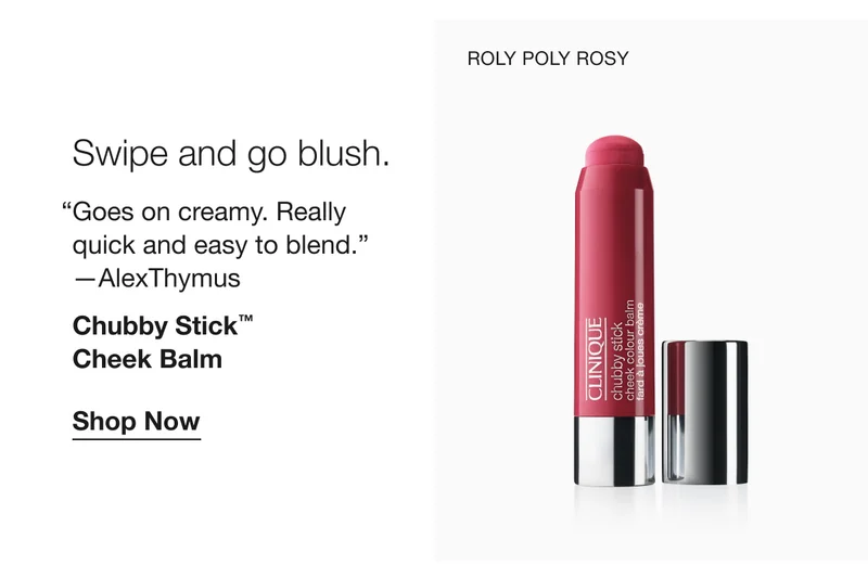 ROLY POLY ROSY | Swipe and go blush. | Goes on creamy. Really quick and easy to blend. -Alex Thymus Chubby Stick™ Cheek Balm | Shop Now