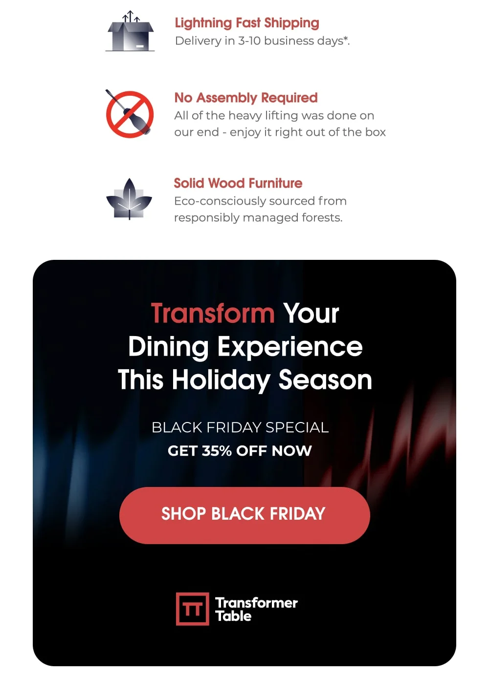 Make every event special with Transformer Tables, the ultimate flexible dining solution.