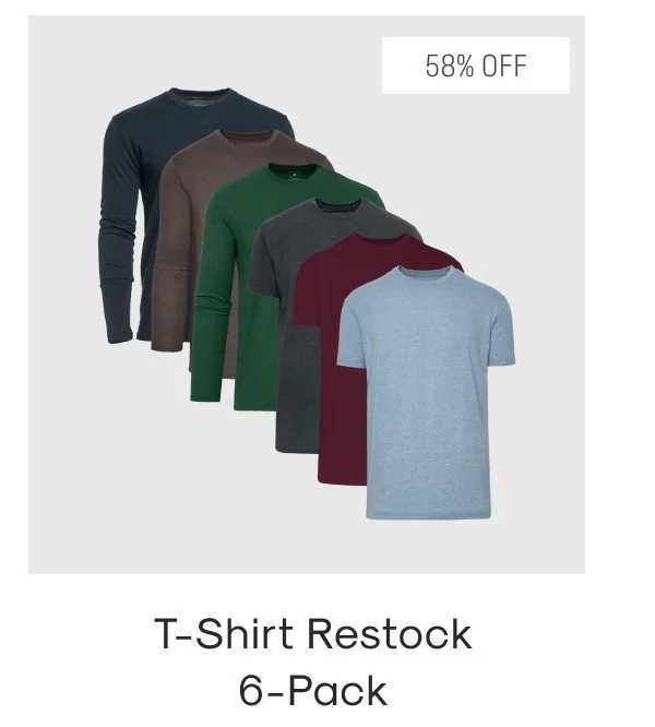 T-Shirt Restock 6-Pack
