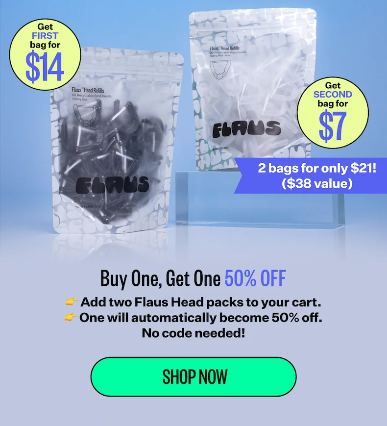 Get FIRST bag for $14 | Get SECOND bag for $7 | 2 bags for only $21 ($38 value) | Buy One, Get One 50% Off | Add two Flaus Head packs to your cart. | One will automatically become 50% off. No code needed! | Shop Now