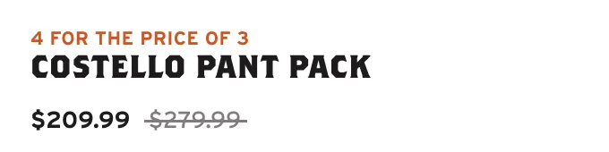 The Costello 4 for 3 Pant Pack