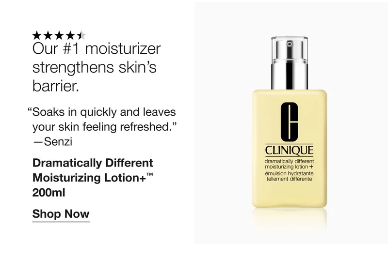 Our #1 moisturizer strengthens skin's barrier. “Soaks in quickly and leaves your skin feeling refreshed.” —Senzi Dramatically Different Moisturizing Lotion+™ 200ml Shop Now