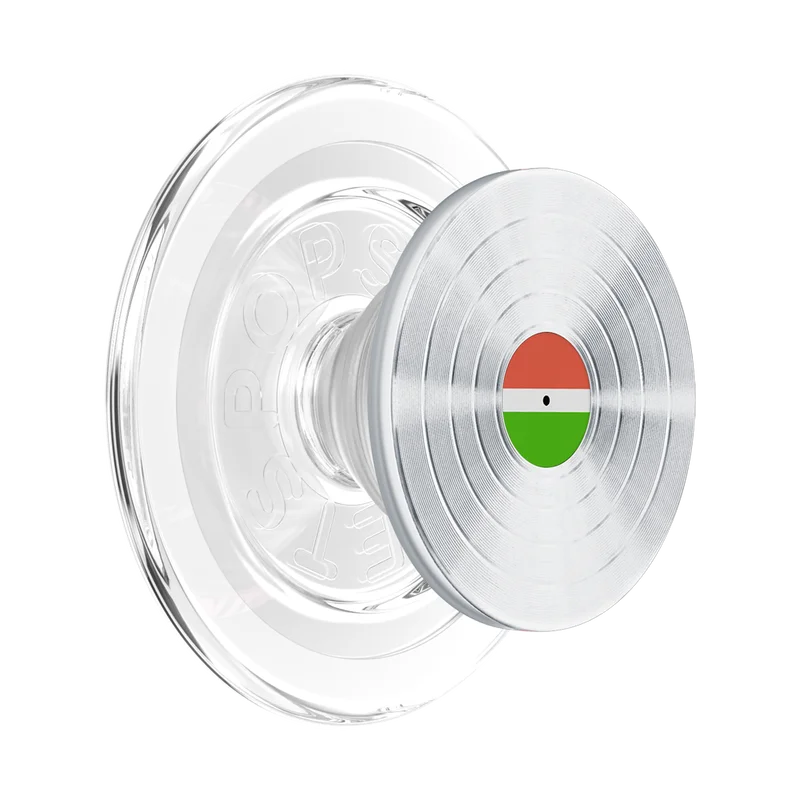 Image of Backspin Aluminum 45rpm Silver — MagSafe PopGrip