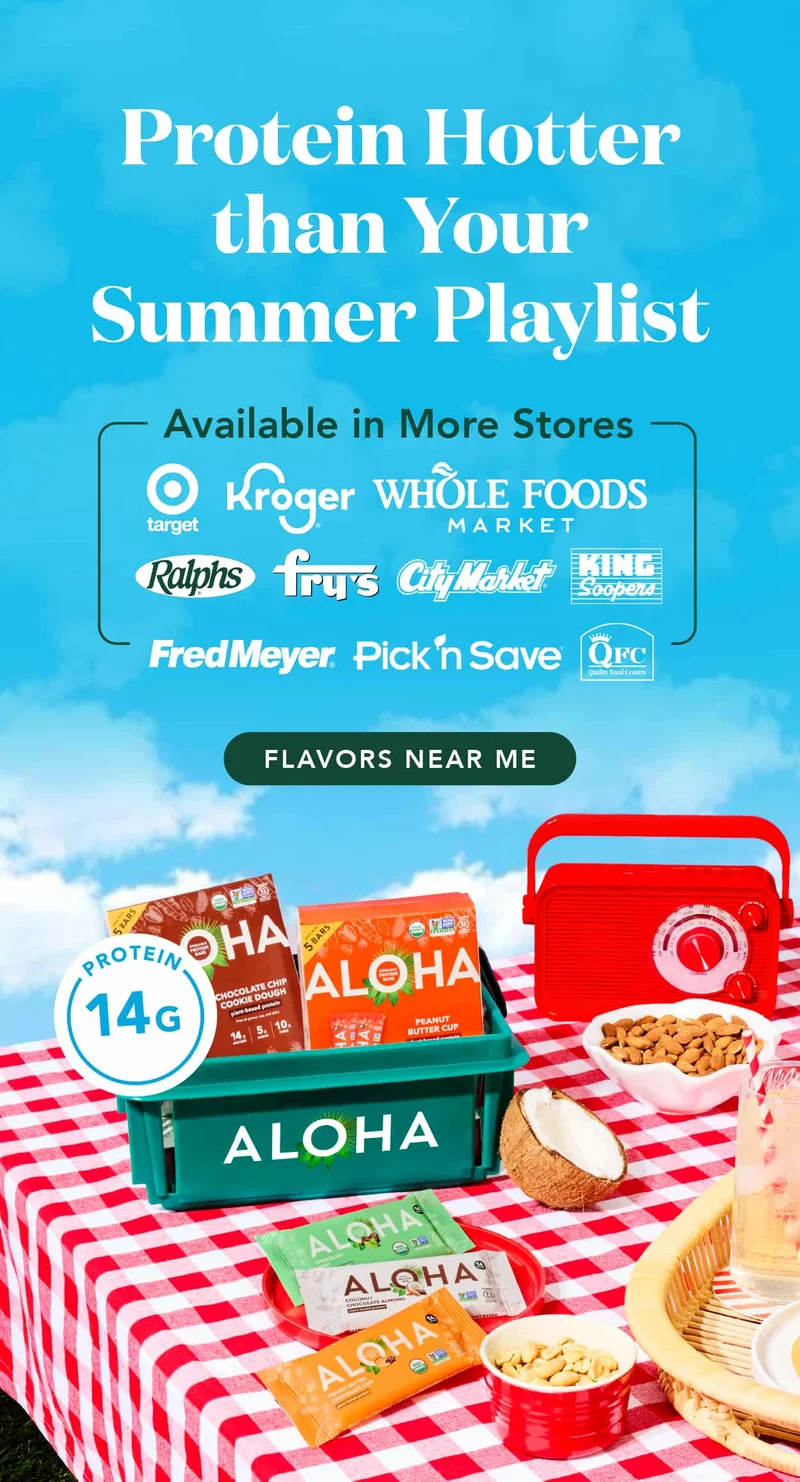 Protein hotter than your summer playlist! ALOHA is now available in more stores. Use our store locator to find us near you!