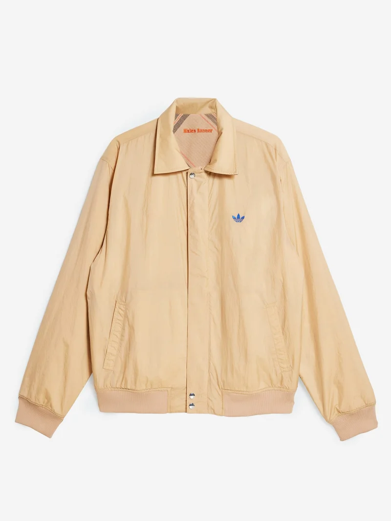 Image of Adidas x Wales Bonner Reversible Harrington Jacket - Beige/Check Jacquard