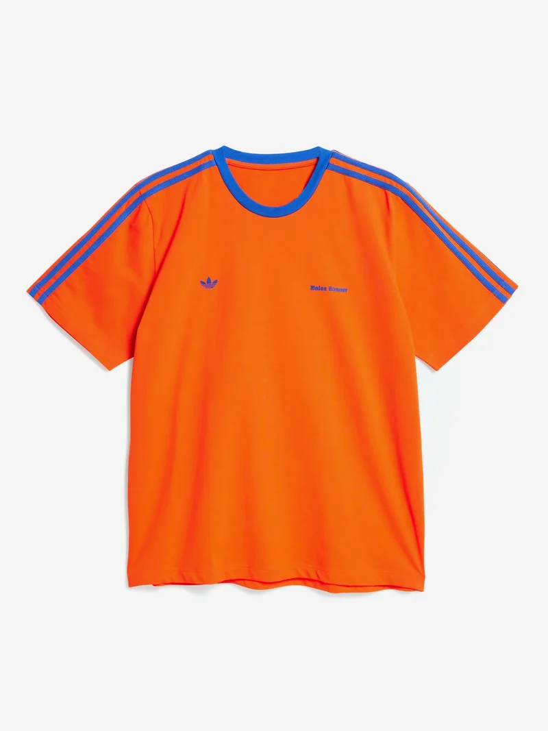 Image of Adidas x Wales Bonner Short Sleeve T-Shirt - Bold Orange/Royal Blue