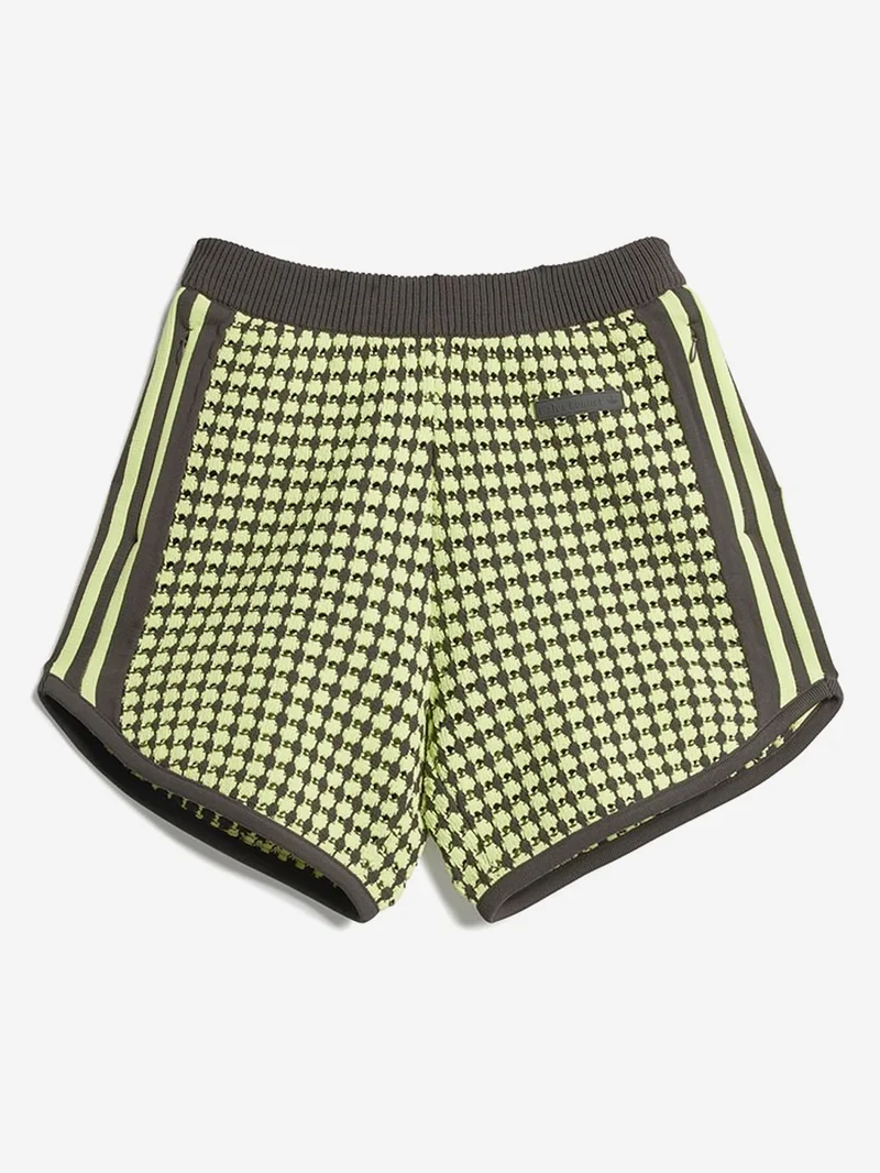 Image of Adidas x Wales Bonner Crochet Shorts - Semi Frozen Yellow/Night Brown