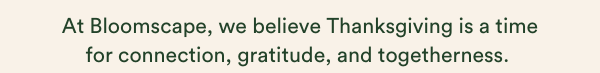 At Bloomscape, we believe Thanksgiving is a time for connection, gratitude, and togetherness