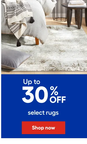 Up to 30% OFF select rugs.