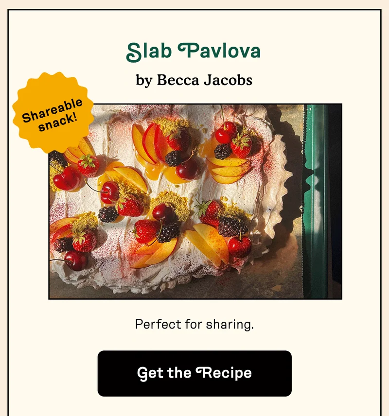 Slab Pavlova. By Becca James. Get the Recipe.