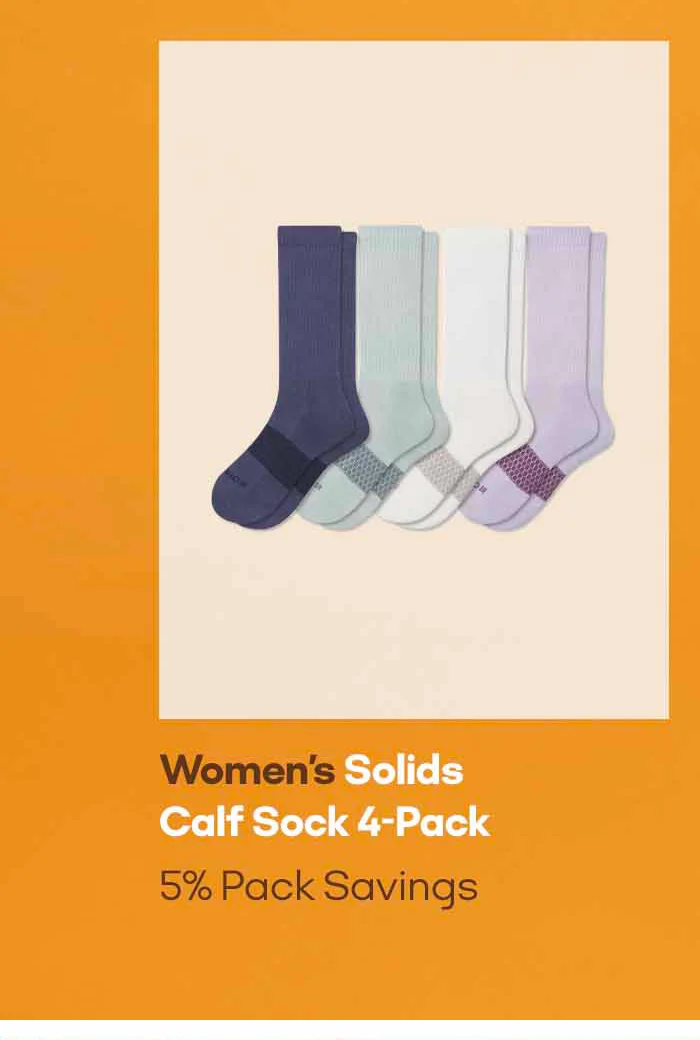 Women's Solids Calf Sock 4-Pack 5% Pack Savings