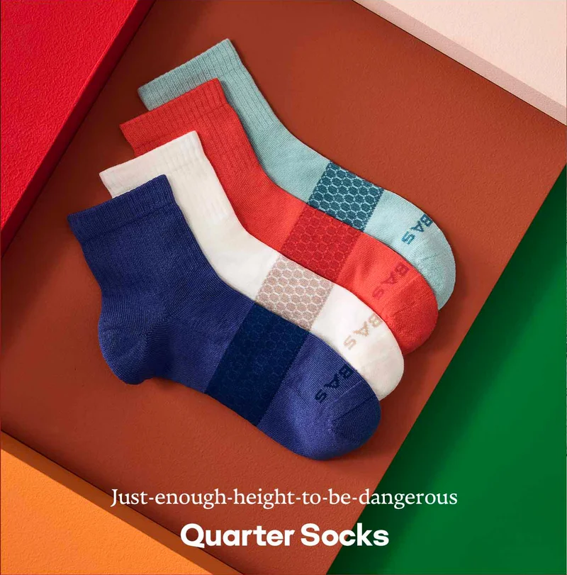 Just-enough-height-to-be-dangerous. Quarter Socks