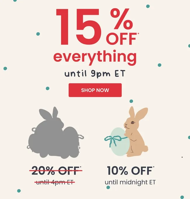 15% OFF everything