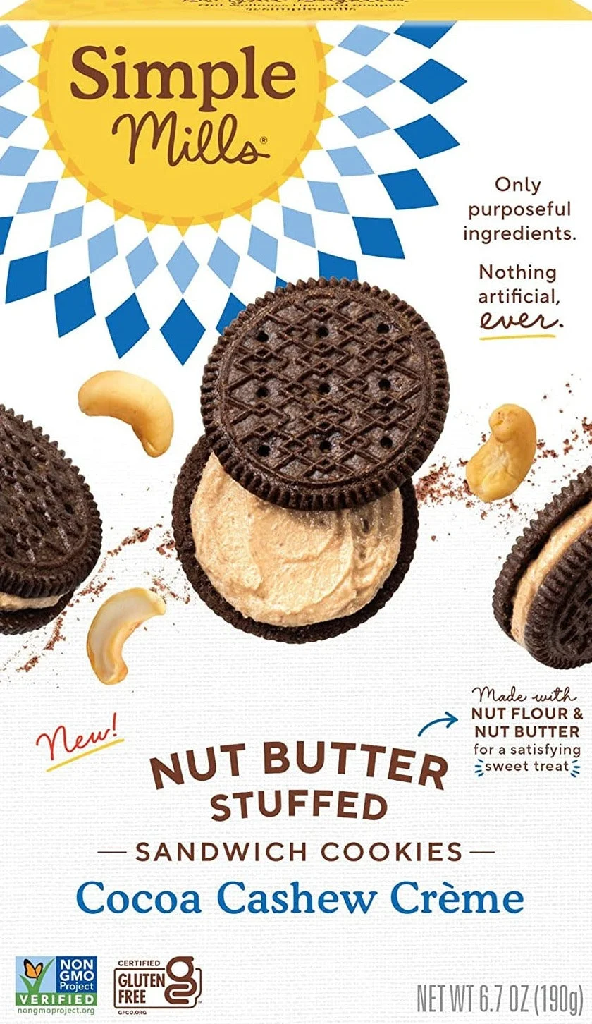Image of Simple Mills Cocoa Cashew Creme Sandwich Cookies