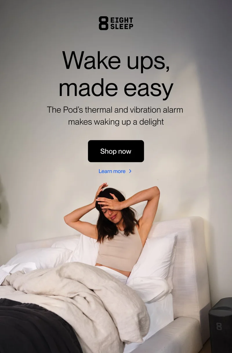 Winter wake ups, made easy The Pod’s thermal and vibration alarm makes waking up a delight