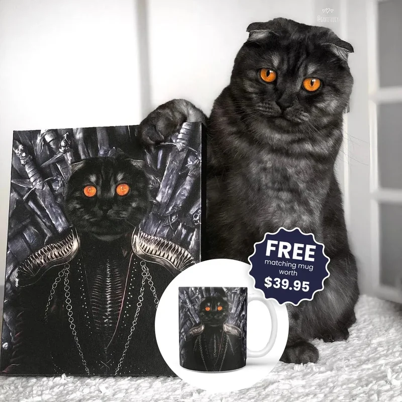 Image of The Queen of the Seven Kingdoms - Custom Pet Canvas
