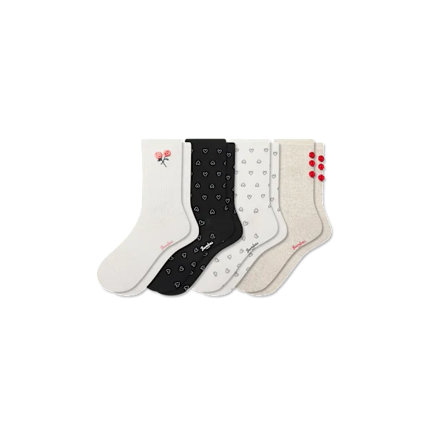 Women’s Valentine’s Day Lightweight Half Calf Sock 4-Pack