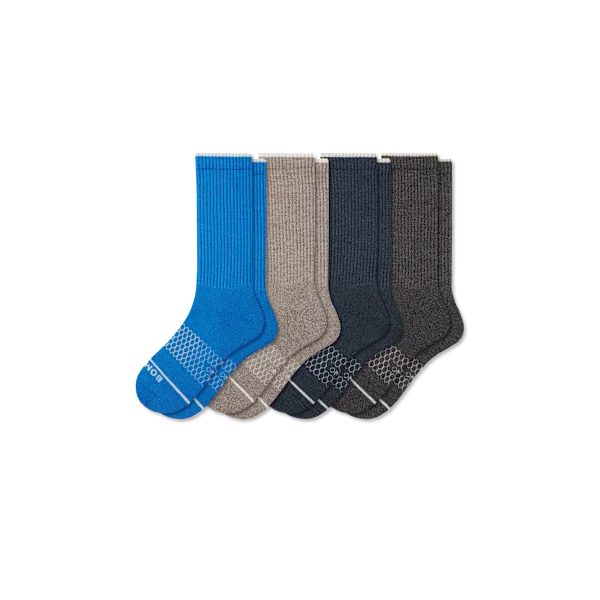 Men's Merino Wool Blend Calf Sock 4-Pack