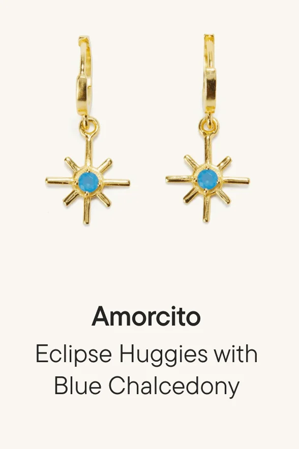 Eclipse Huggies with Blue Chalcedony