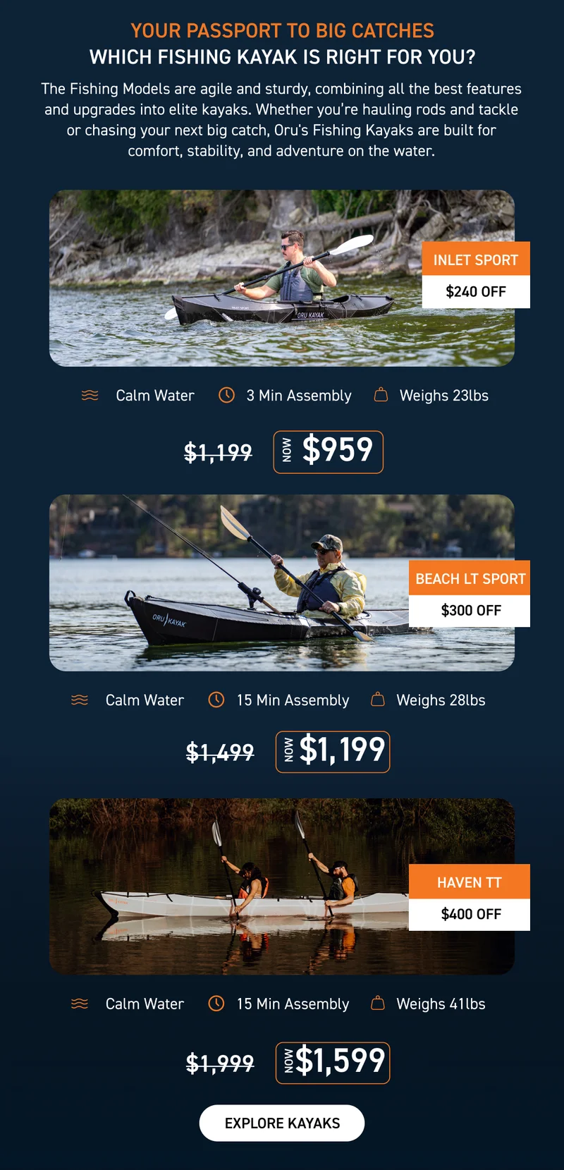 20% OFF FISHING KAYAKS 20% OFF FISHING KAYAKS