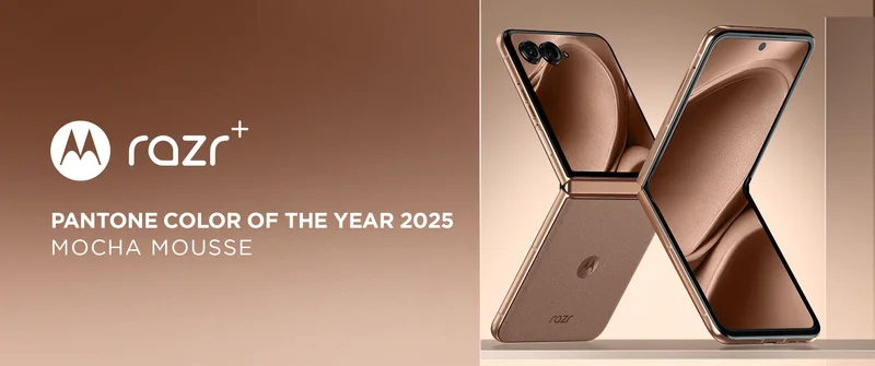 motorola razr+ Pantone Color of the Year 2025 Mocha Mousse
