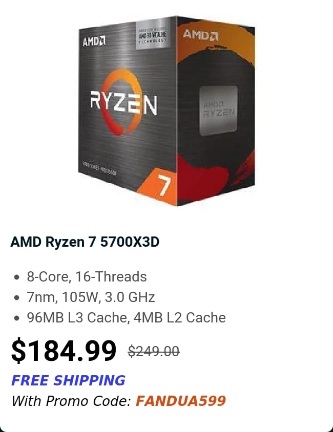AMD Ryzen 7 5700X3D