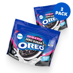 Zero Sugar Double Stuf Chocolate Sandwich Cookies, Snack Packs, 2 Pack