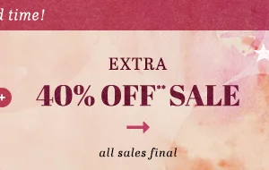 extra 40% off** Sale