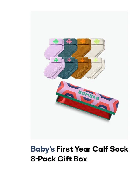 Baby's First Year Calf Sock 8-Pack Gift Box