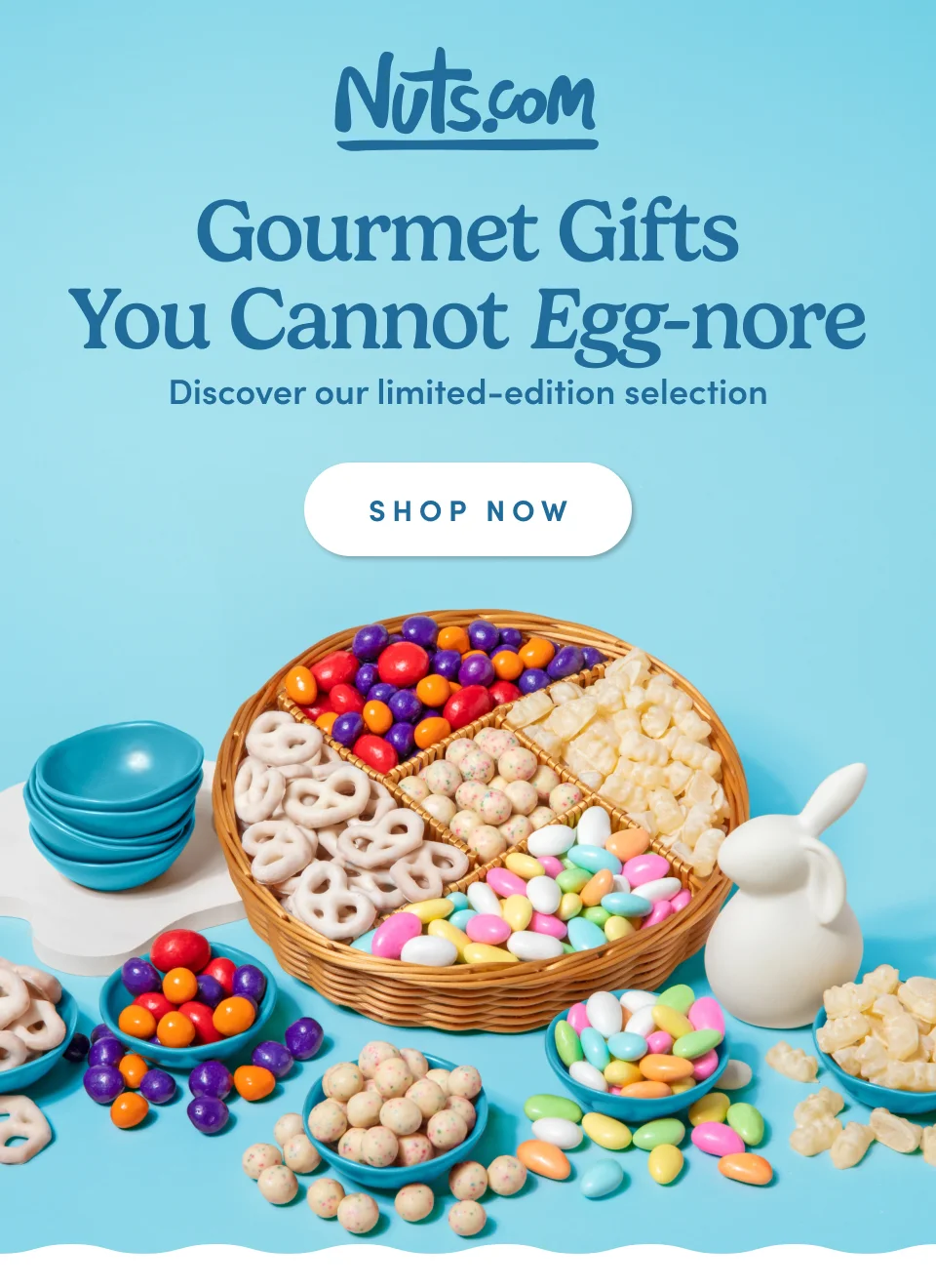 Nuts.com; Gourmet Gifts You Cannot Egg-nore; Shop Now