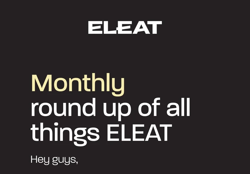 Monthly round up of all things ELEAT