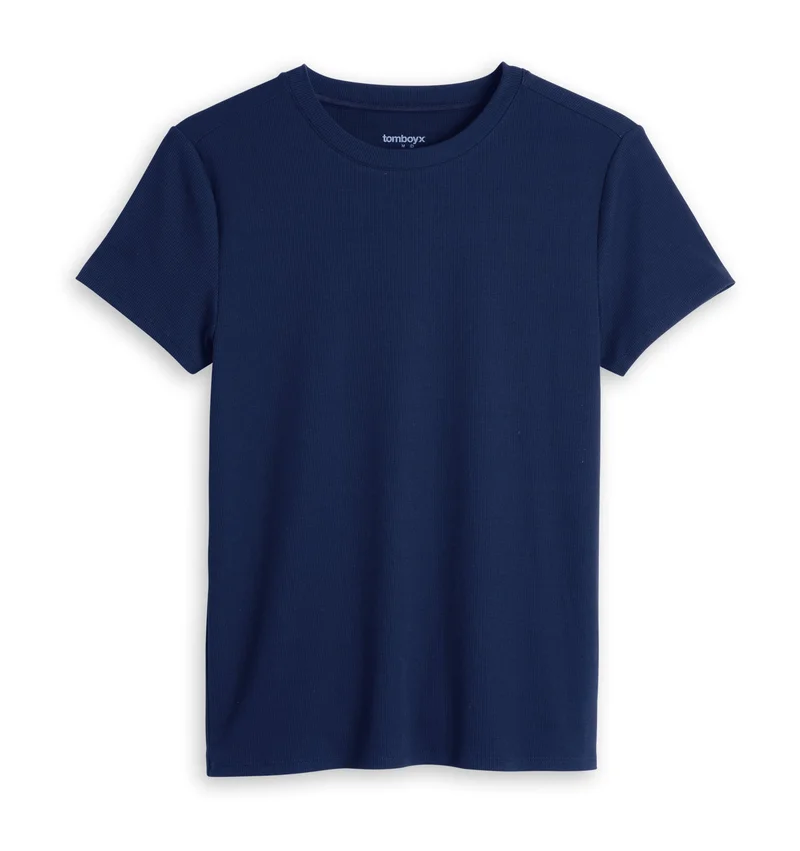 Image of Bamboo Rib Short Sleeve Tee - Future Dusk