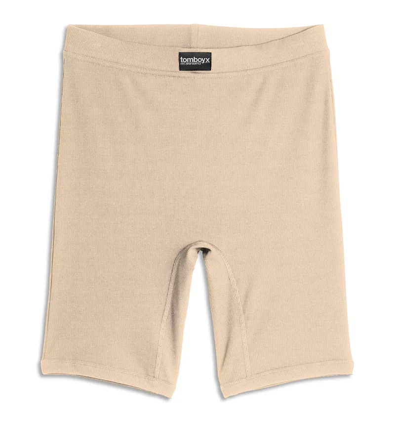 Image of Bamboo Rib 9" Boxer Briefs - Taupe