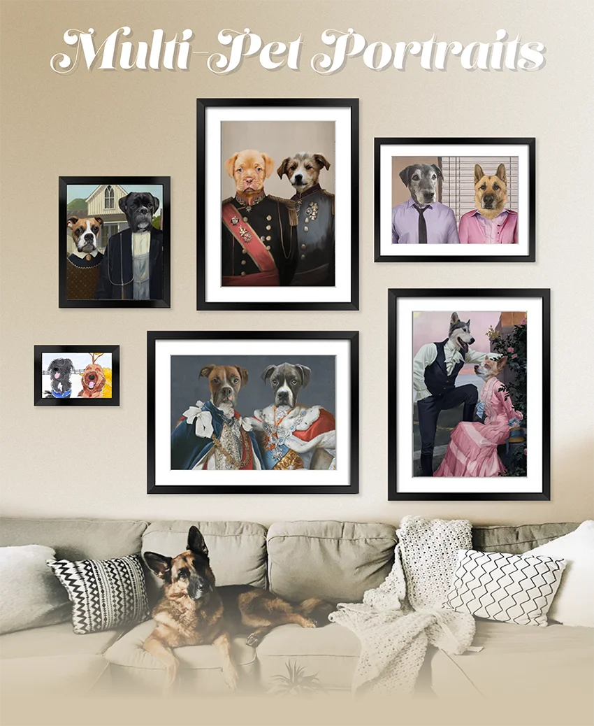 Multi-pet portraits