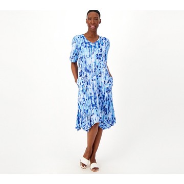 LOGO by Lori Goldstein Petite Rayon 230 Elbow Sleeve Dress