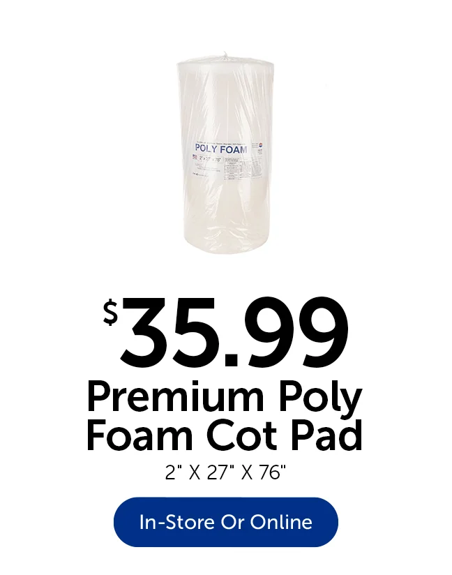 Poly Foam Cot Pad