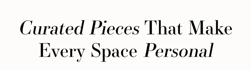 curated pieces