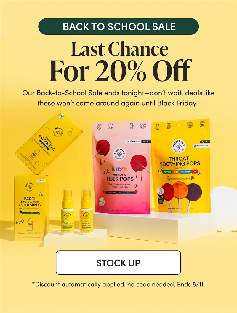 BACK TO SCHOOL SALE  Last Chance for 20% Off  Our Back-to-School Sale ends tonight—don’t wait, deals like these won’t come around again until Black Friday.