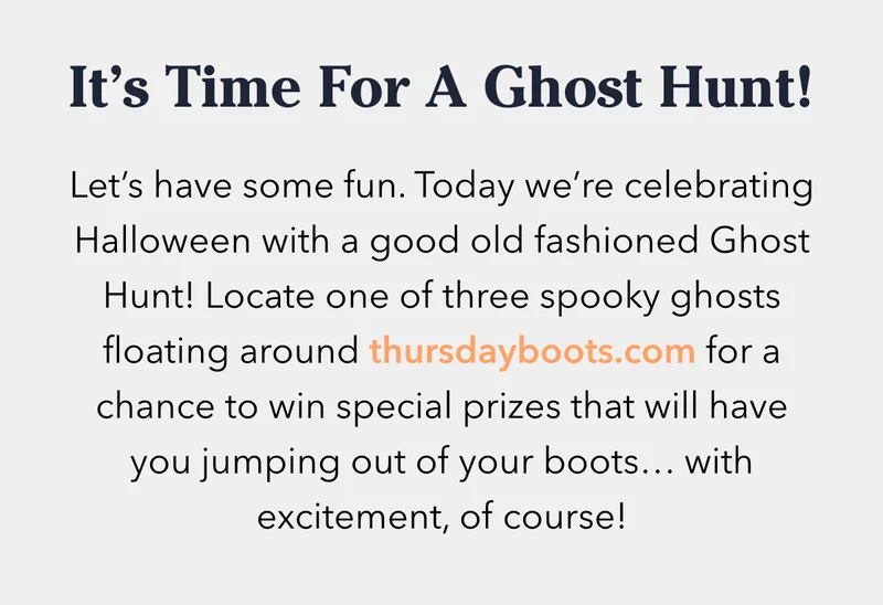 It's Time For A Ghost Hunt