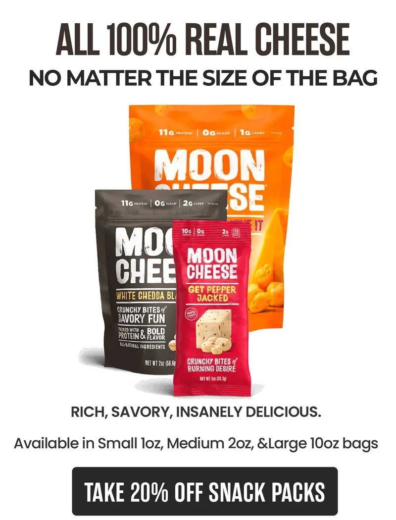 Moon Cheese | All 100% Real Cheese no matter the size of the bag