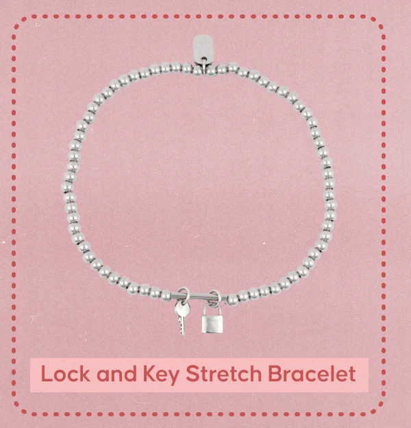 Lock and Key Stretch Bracelet
