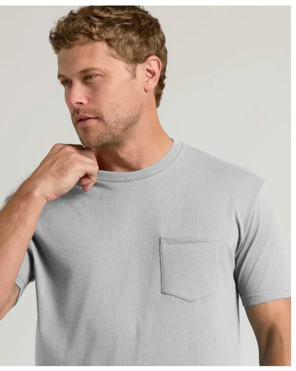 Heather Gray Pocket Crew